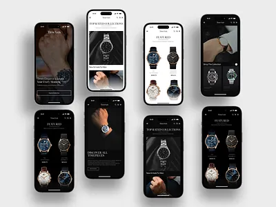 Watch E-Commerce Mobile App UI/UX Design design e commerce watch illustration responsive ui design user centric user experience user interface ux design watch store