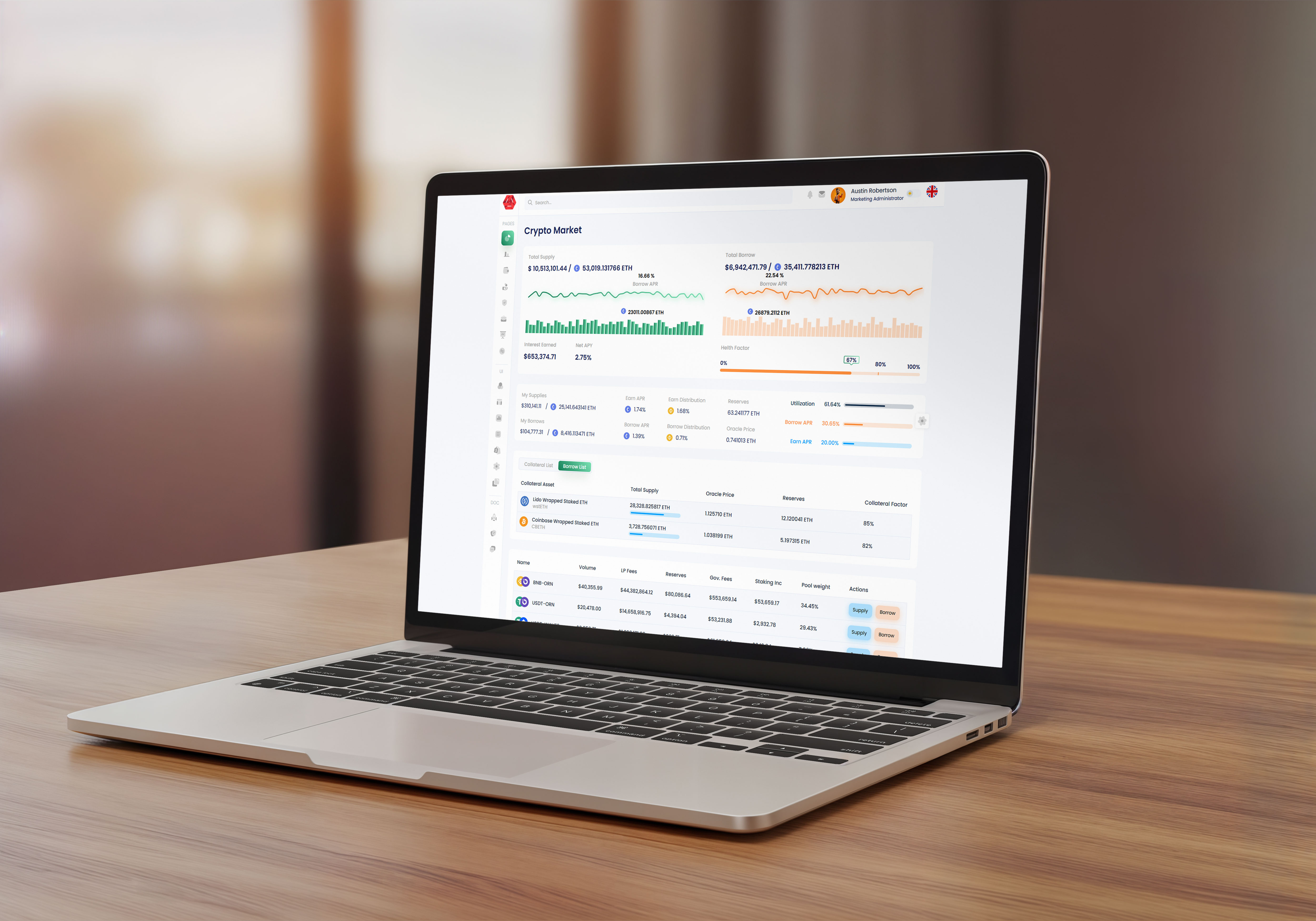 Crypto Dashboard UI Template crypto crypto dashboard crypto wallet dashboard dashboard design dashboard ui digital wallet finance product design saas template trading ui uiux user experience wallet app web design web template web3 web3 ui