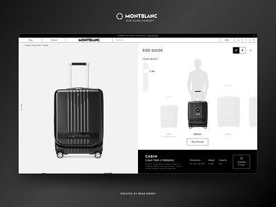 Size Guide Concept Design creative creativity ecommerce innovation luxury montblanc online product product design sizeguide ui ux web design