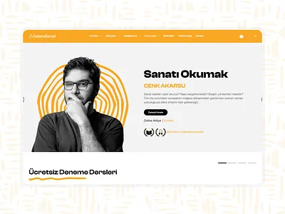 Art Education Website UI/UX Design art branding creative design education illustration interface modern product services ui uiux ux