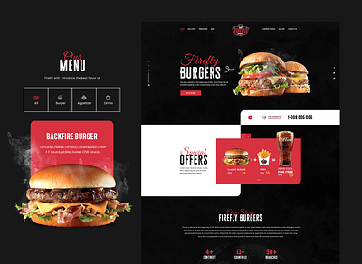 Firefly Burgers .. Ui Ux Design design graphic design ui ux