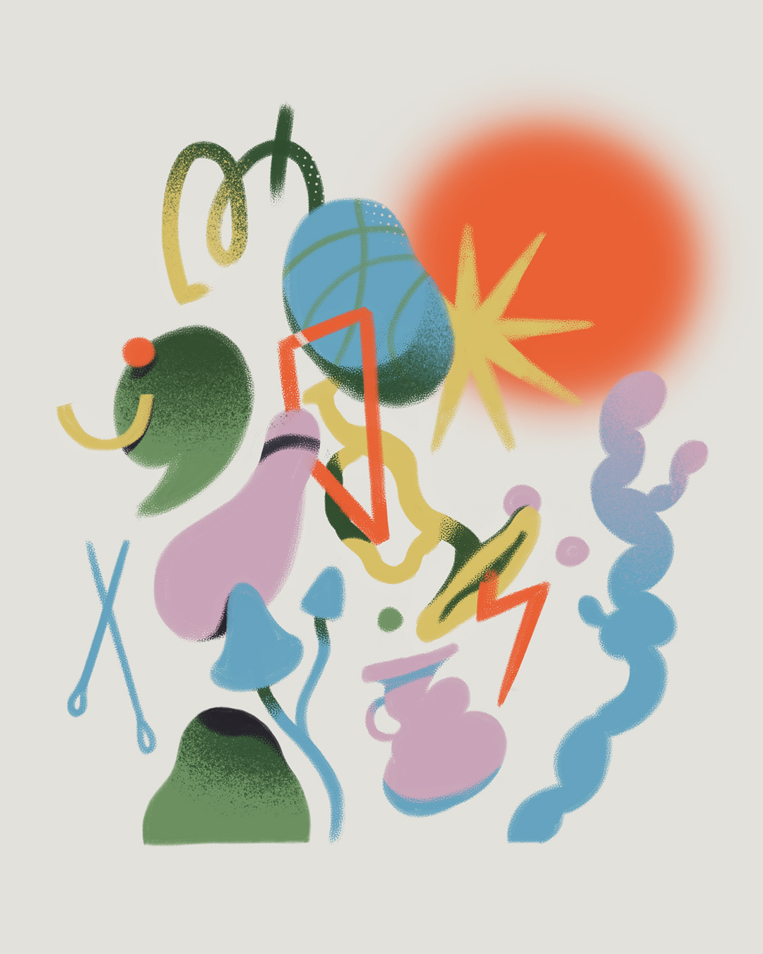 Asynchrone. abstract art direction automatic drawing dynamic flow graphic design illustration improvisation shape