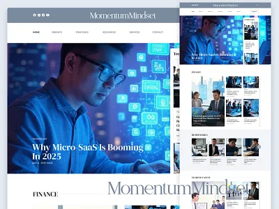 Business Blog Website – Clean & Professional UI Design elegant design