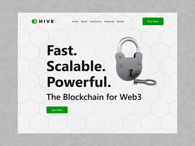 HIVE Blockchain Landing Page blockchain blockchain landing page blockchain web3 crypto crypto landing page design hive landing page ui web2 web3 web3 landing page website