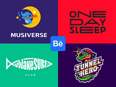 Logofolio 2023 / Behance brand branding crocodile design elephant fish font hero illustration letter logo logotype miner moon music school sleep surf tunnnel vpn