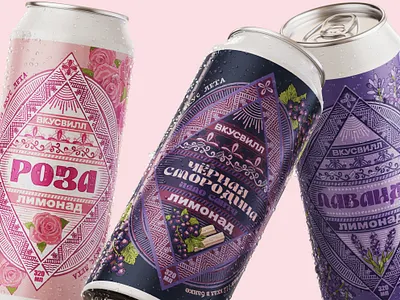 Illustration for packaging lemonades with unusual flavors branding folk art graphic design illustration ornament packaging summer style vector