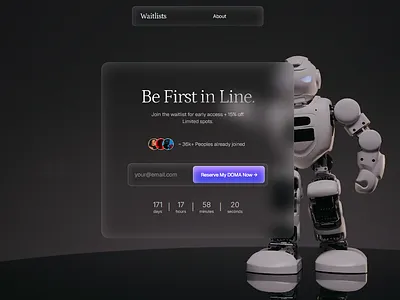 DOMA Clicbot - Waitlist design mockup illustration landingpage ui ux waitlist website