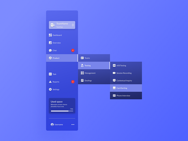 Responsive Sidebar navigation - Ux/ui design by Francesco on Dribbble