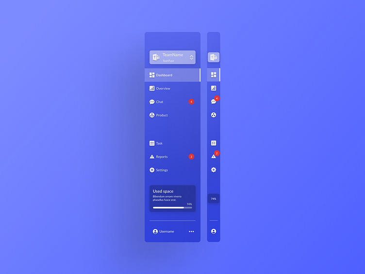 Responsive Sidebar navigation - Ux/ui design by Francesco on Dribbble