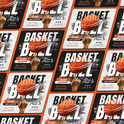 Basketball Social Media Template ball basket basketball design post poster social media