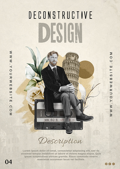 Deconstructive Collage Desing art collage deconstructive deconstructivism roman vintage