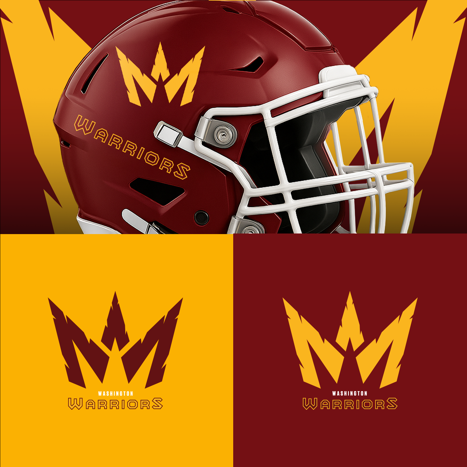 Washington Football Rebrand american football branding graphic design illustrator logo rebrand washington football