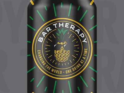 Bar Therapy | Changing the World, One Drink at a Time adobe cc beverage branding graphic design illustrator logo packaging vector