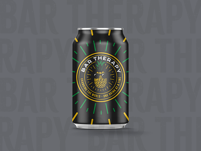 Bar Therapy | Changing the World, One Drink at a Time adobe cc beverage branding graphic design illustrator logo packaging vector