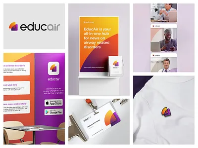 EducAir – Breathe in Knowledge airway brand brand identity branding design disorders educair education event glaxosmithek graphic graphic design gsk healthcare identity logo orange professional purple yellow