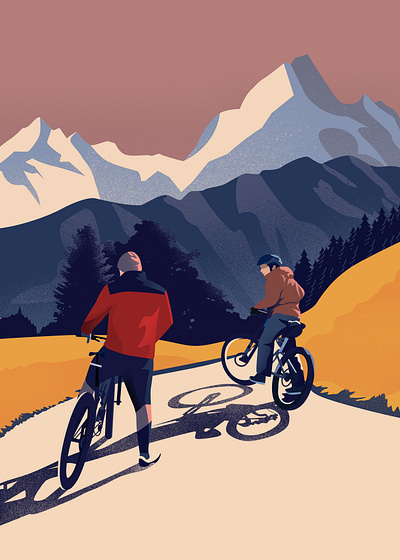 Feel the freedom bike biking colorful design illustration outdoor vector vector art