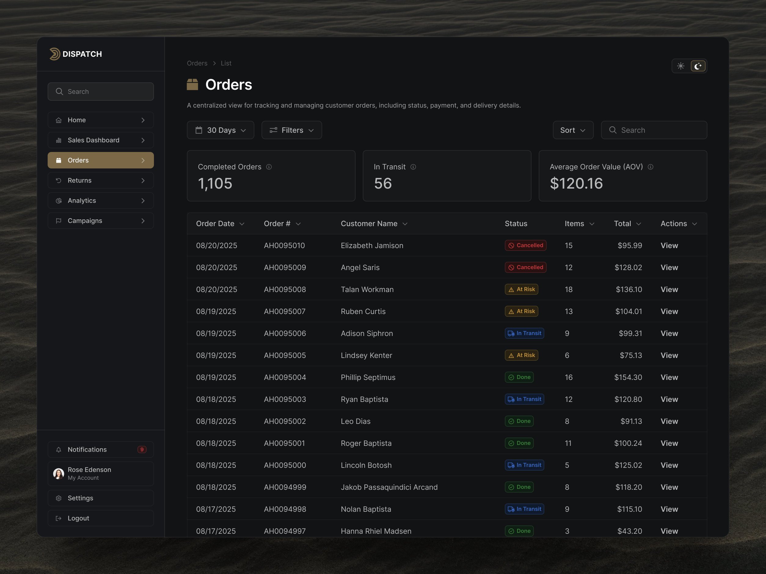 Dark Mode Web App Exploration dark mode ui ux
