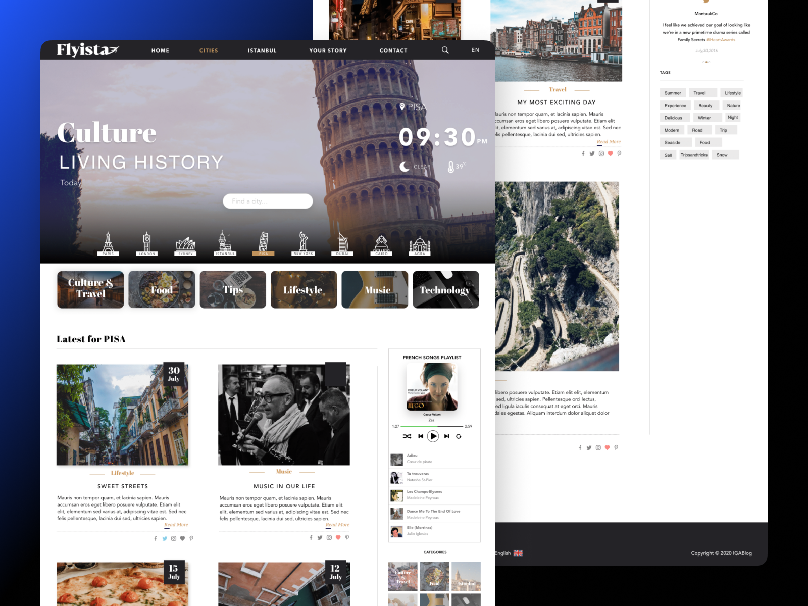 Flyista Blog Home Page blog blogger design flyista food hostel iga modern tag travel ui ui design ux ux design