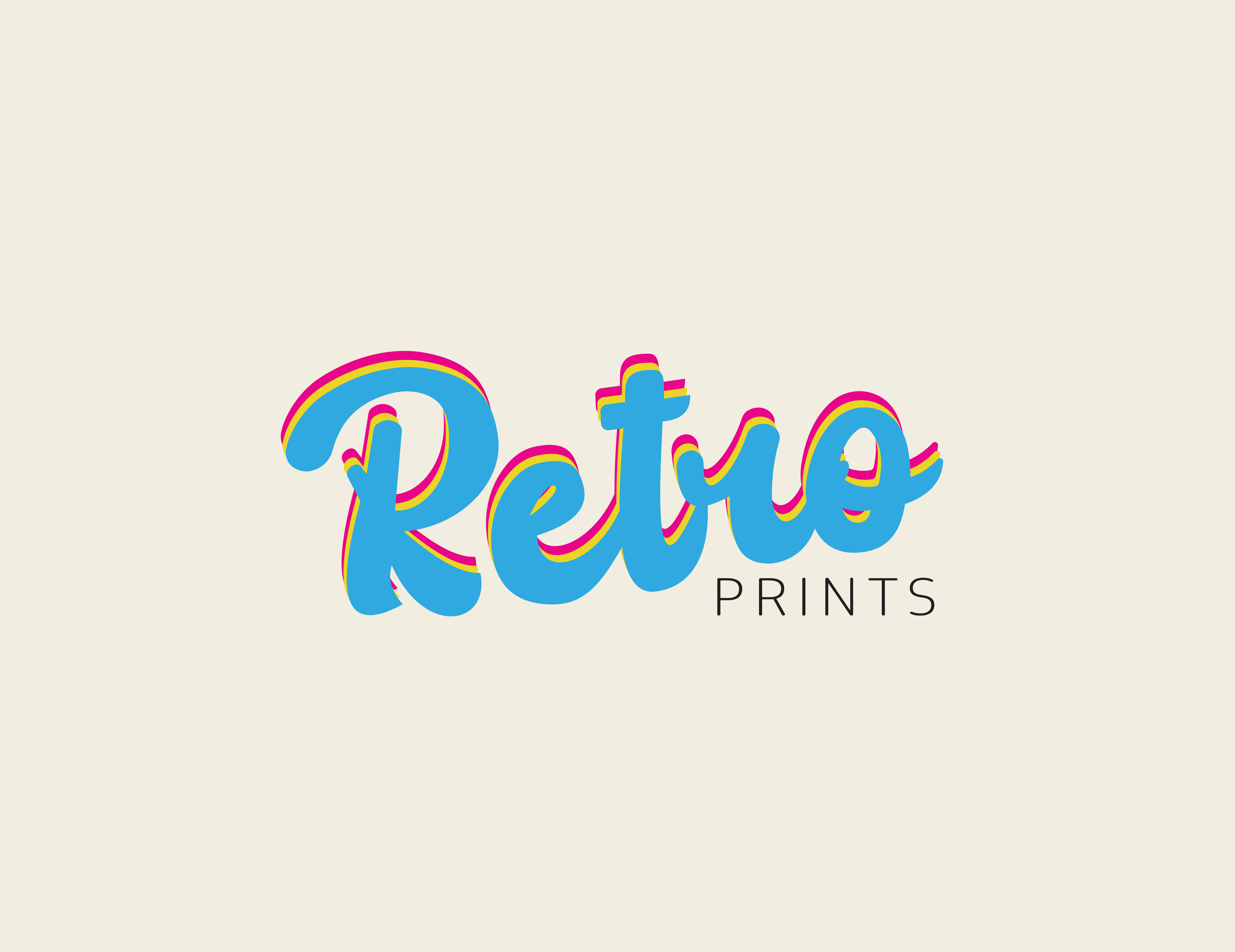 Retro Prints Logo branding graphic design illustration logo design