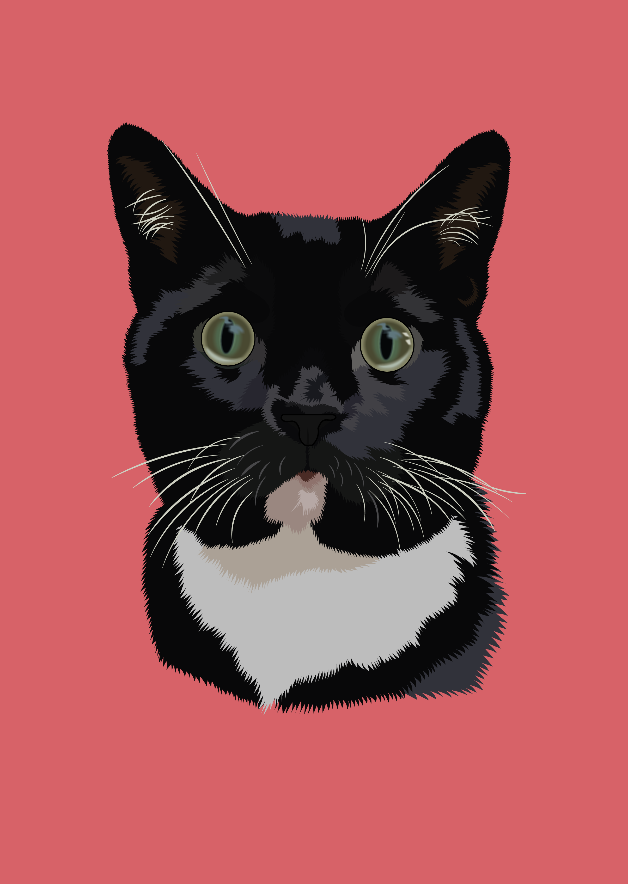 Milton art cat catart design digitalart illustration portrait vector vectorart