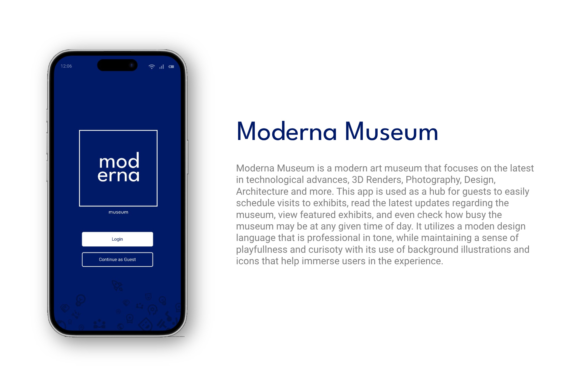 Moderna Museum App branding design graphic design logo product design ui ui design ux ux design