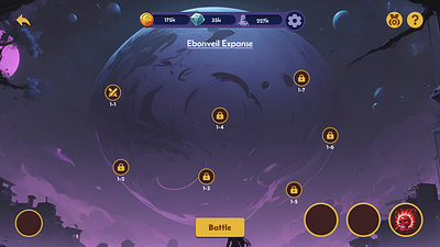 Mission select screen ui