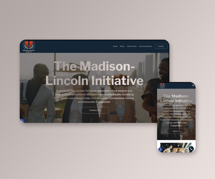 The Madison-Lincoln Initiative | Website Design responsive design ui ui design ux ux design uxui visual design web design