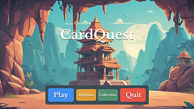 Main Menu for a Mobile Card Game graphic design ui ux