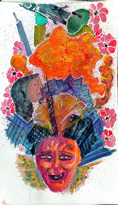Gaza abstract acrylic analog artforsell design freelance freelanceartist gaza illustrator looseart mixedmedia nature original painter painting pastel refuge streetart war watercolor