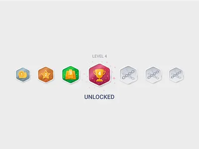 Unlocked achievement badge cup design figma gold bar graphic design icon icons illustration level up progress sketch star ui unlocked achievement vector
