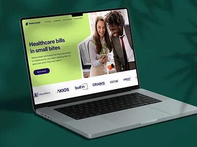Nibble Health Web Design branding design fintech graphic design health healthcare home page interface landing page logo marketing service ui user experience user experience design ux web web design web page website