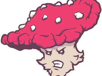 Mad Mushroom - Mascot angry art branding design graphic design illustration illustrator logo mad mushroom nature vector