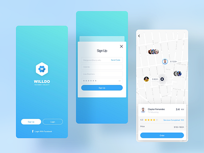Willdo - Home services / Crowdsourcing / Jobs UI design app app ui design design jobs. ui ux