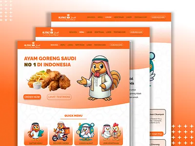 (Unofficial) Design Web Almaz Freid Chicken design land landing page design ui ux web design