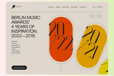 Berlin Music Award - Landing Page dailyuichallenge design landingpage uidesign ux web design