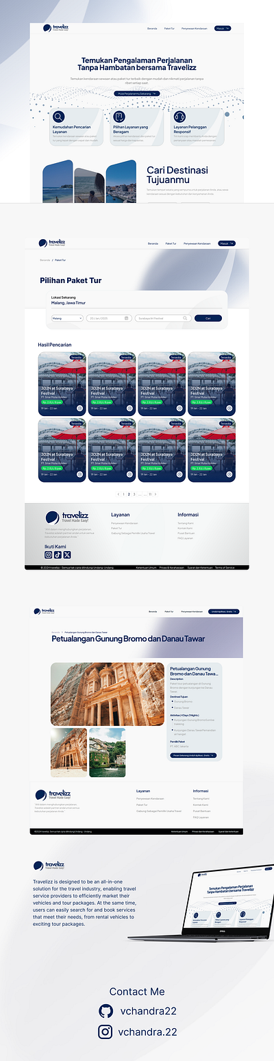 Landing Page Travel UI Design landing page travel web ui ui design website design website idea