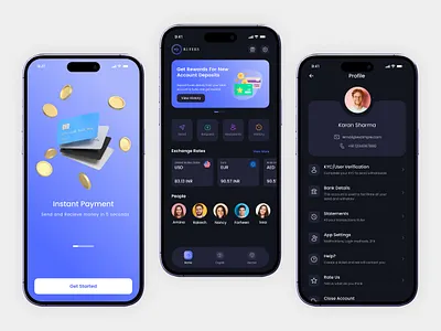 Money exchange mobile app design app app desing branding btc dailyui design eth exchange money rate sol ui ux web webdesigner