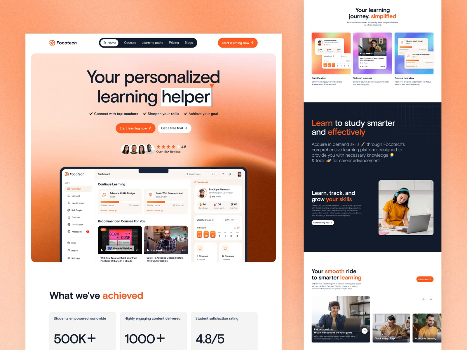 Example of Landing Page Design UI/UX + Responsive