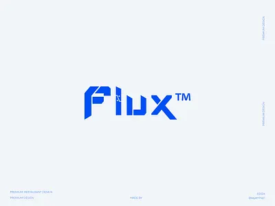 FLUX | Technology Logo Design blockchain blue identity letter logo logo logo creator logo design logo designer logodesign logos logotype minimalistic logo modern logo software symbol tech technology typography