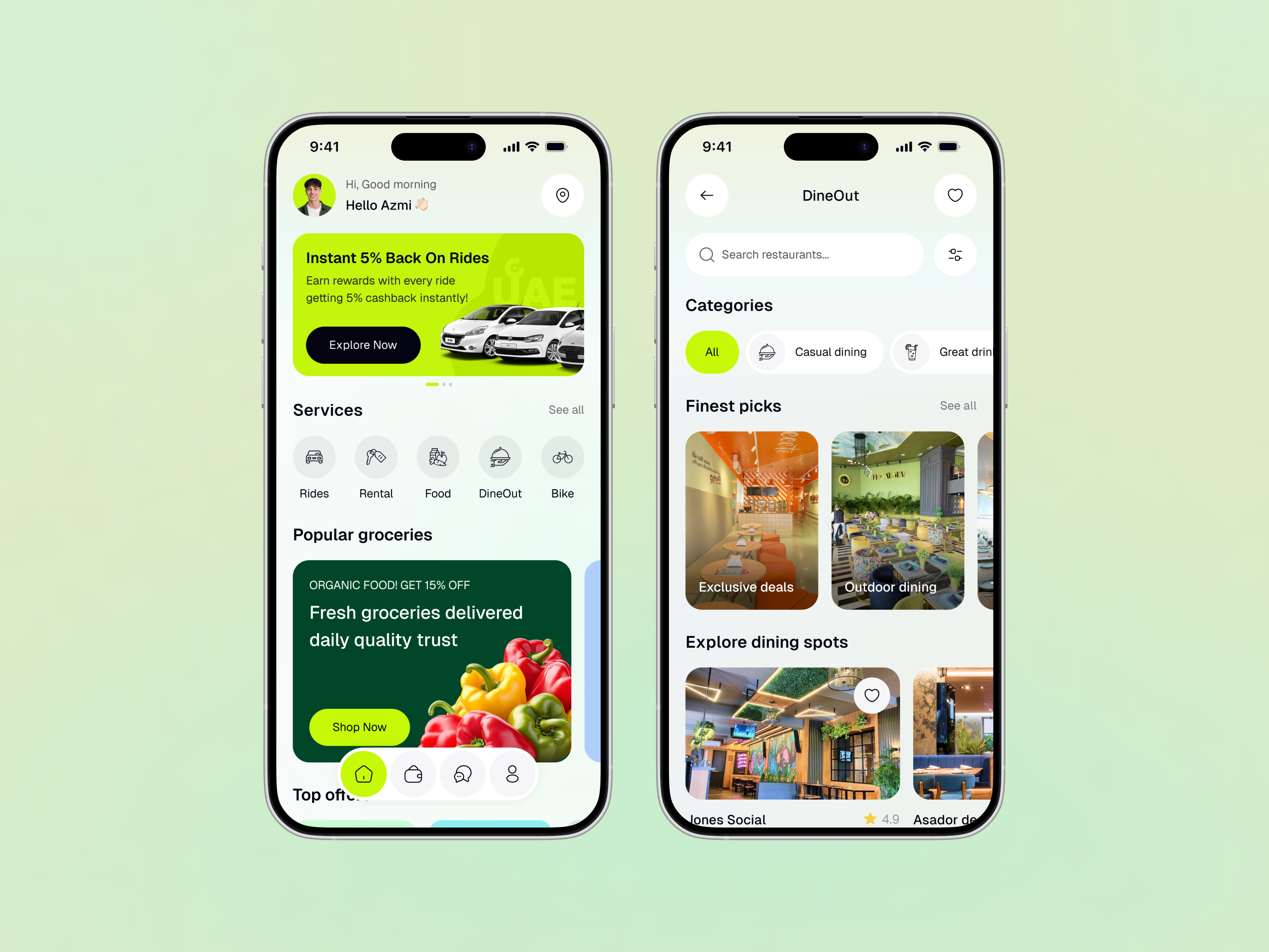 Example of Ai Ride & Delivery Service Mobile App