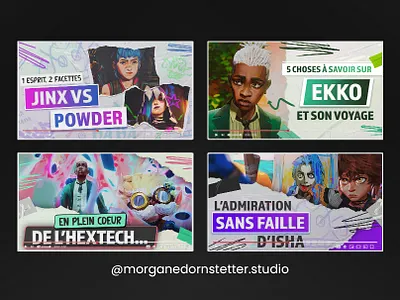 YouTube Thumbnails - Arcane League of Legends arcane graphic design league of legends miniature social media social media templates streaming thumbnails video games youtube