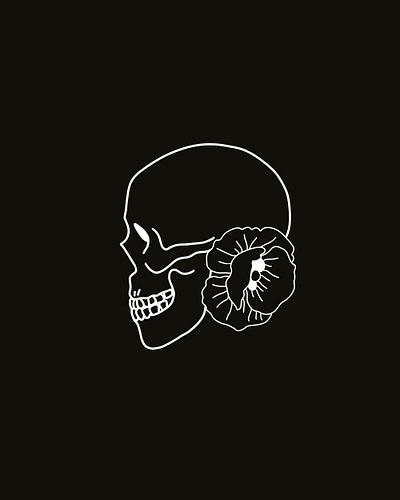 Death and Life black and white death design flower graphic design illustration life skull