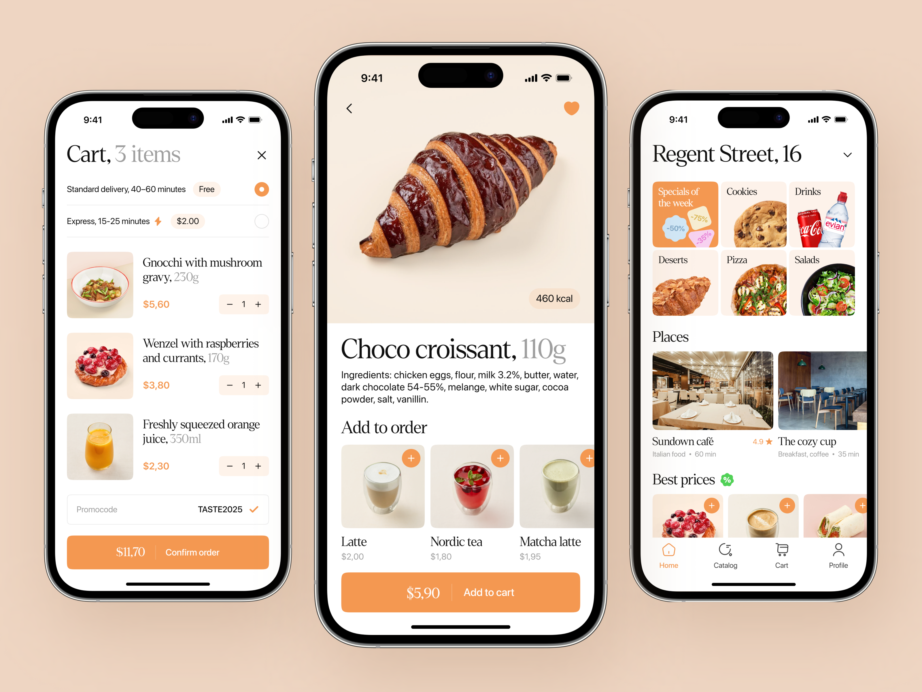 Example of Food Delivery Mobile App UI/UX Design