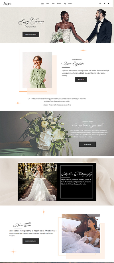 Squarespace Wedding Website Template for Photographers bohemian website boho website photographer website photography website photography website design simple website squarespace design squarespace website website design wedding website