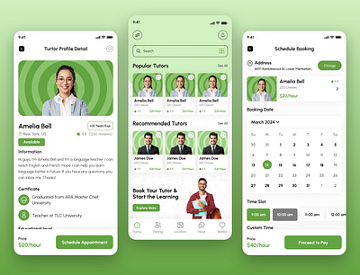 Education App app designs branding interaction design ui ux