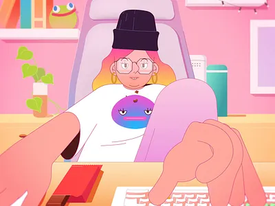 Free time stuff : character design and animation 2d animation character flat illustration vector