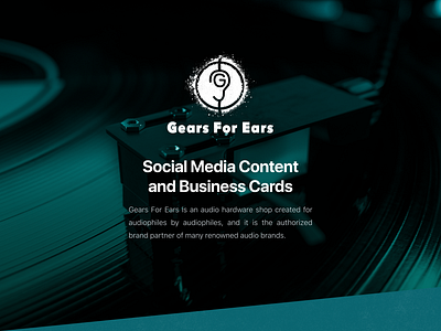 Gears For Ears (2/2017) branding design graphic design social media typography vector