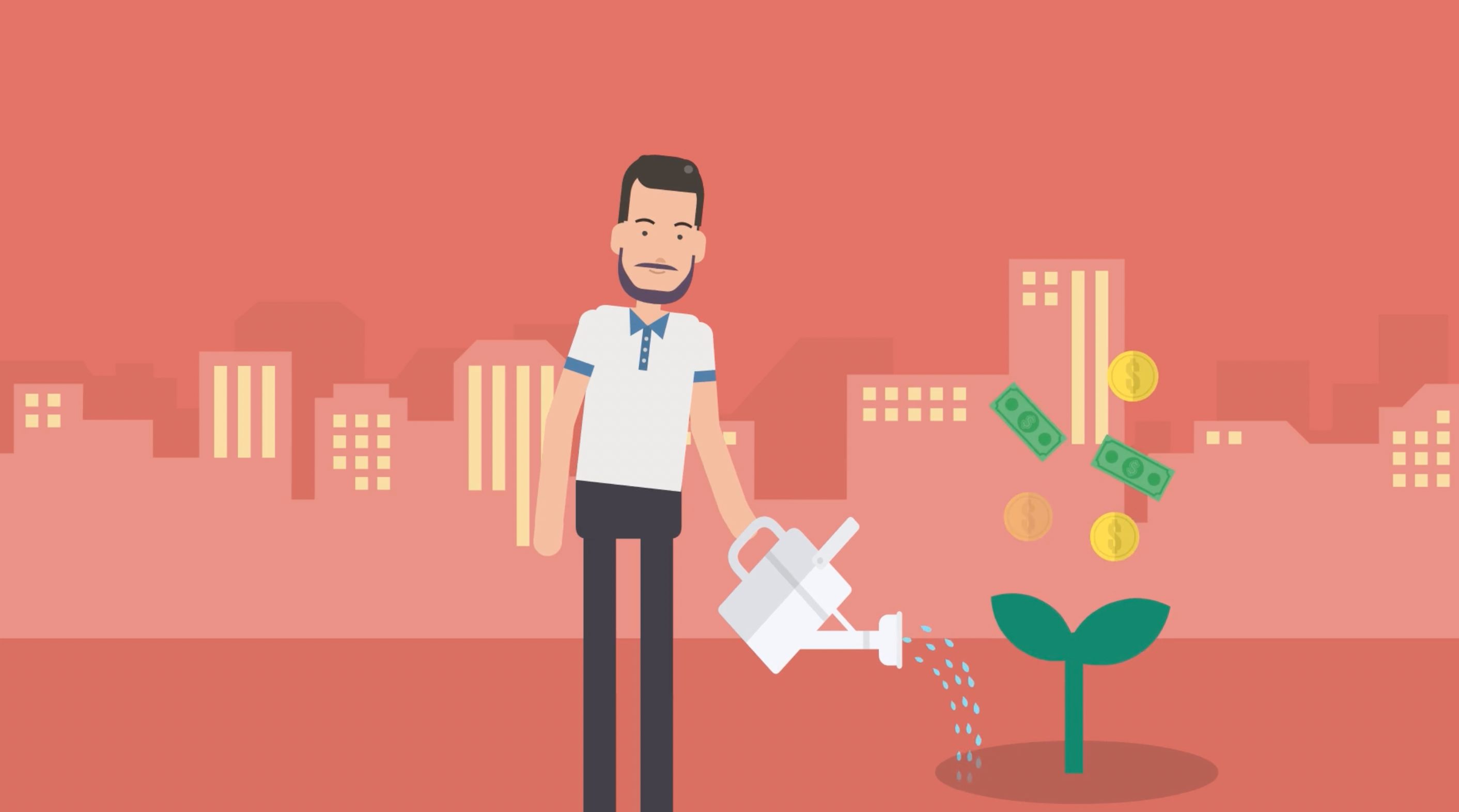 2d explainer learning animation Passive Income 2d animation animation service business animation explainer video illustrated ad marketing video motion ad motion graphics vyond vyond ad vyond animation vyond video