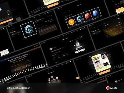 BITNAME - Web3.0 Name Service Platform (.btc Domains) UIUX branding logo motion graphics ui