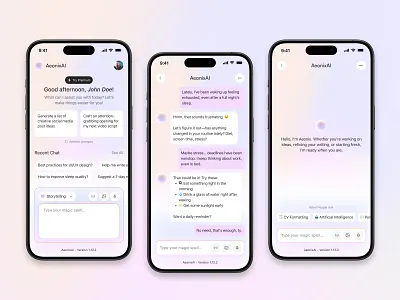 AeonixAI - Chatbot App ai ai assistant app assistant bot chat chatbot chatgpt future gpt mobile product design prompt ui ux